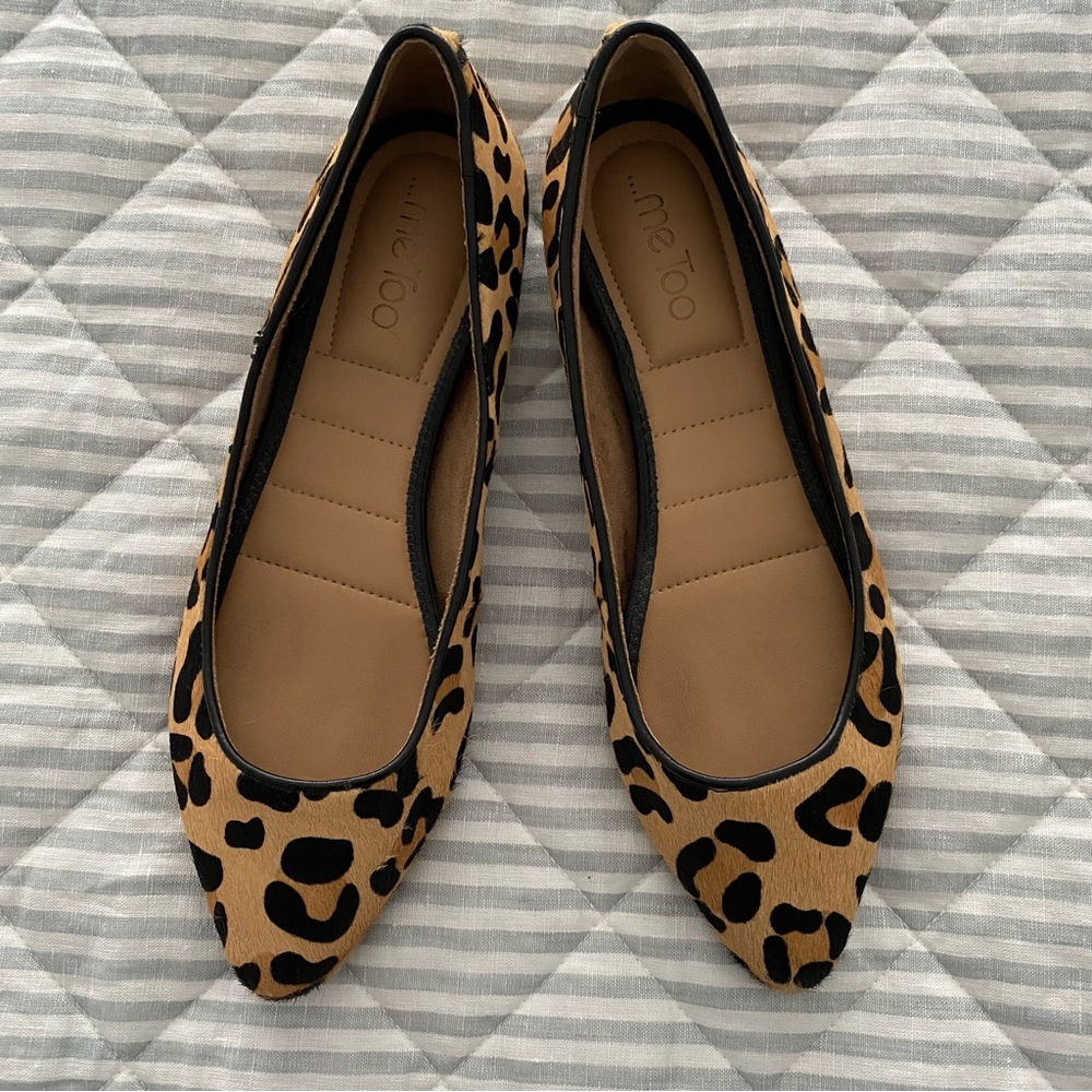 Me Too Tan and Black Leopard Print Flats